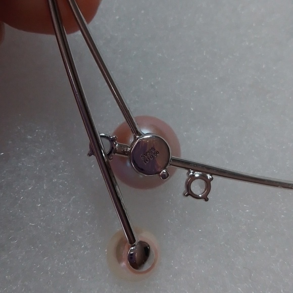 GSTV Elegant Silver and Pink & White ayoka Pearls Necklace - Picture 6 of 6